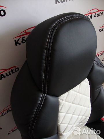 Чехлы на сиденья из экокожи ромб (Recaro)