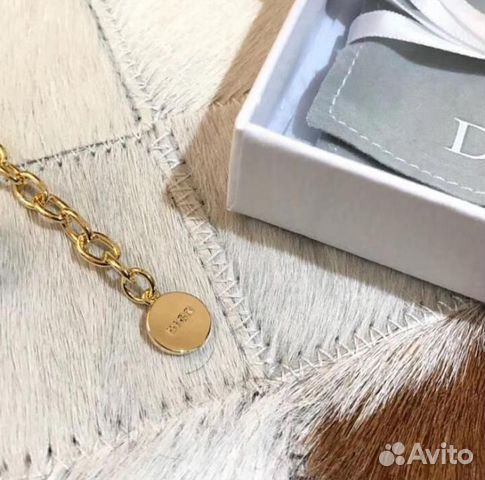 Чокер диор CD Dior цепь колье кулон Чокер диор CD Dior цепь колье кулон