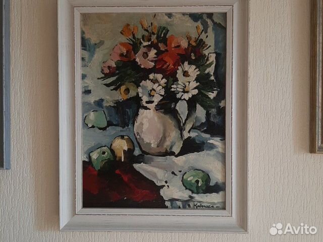 Натюрморт, цветы, масло, 1961