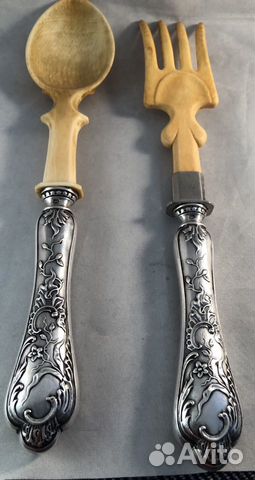 Салатная пара Серебро 84 + Кость Салатная пара Серебро 84 + Кость