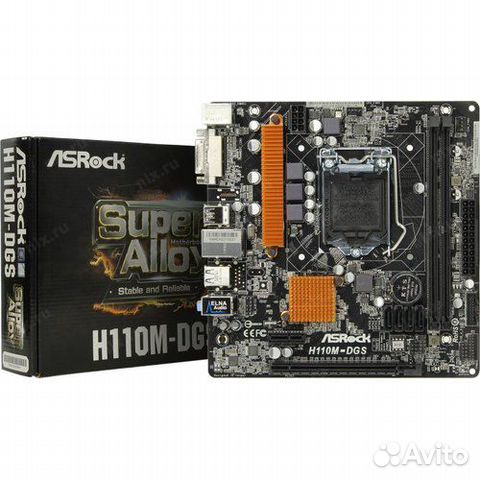 Материнская плата ASRock H110M-DGS, socket LGA1151