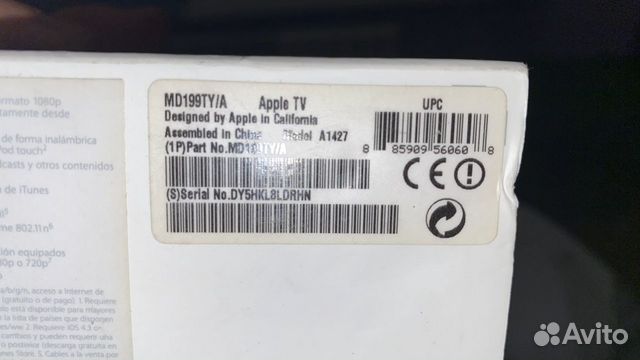 Apple TV 3, модель A1427, MD199TY/A Apple TV 3, модель A1427, MD199TY/A