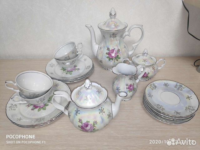 Чайный сервиз розы 20 предметов гдр