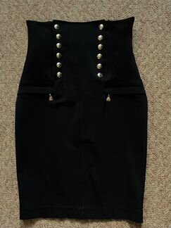 Юбка с высокой талией и кнопками