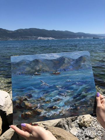 Картина маслом море пейзаж, картины на заказ