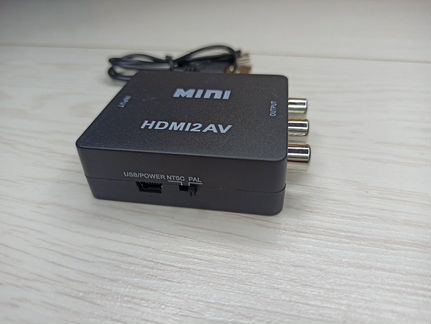 Конвертер с hdmi на RCA(тюльпаны)