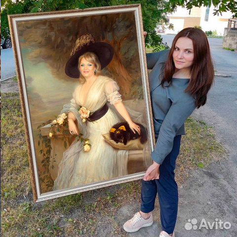 Портрет по фото на холсте
