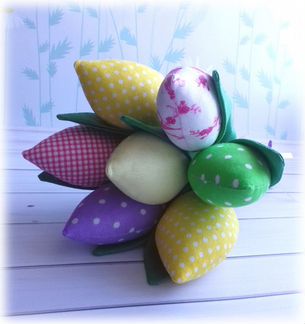 Текстильные тюльпаны Тильда