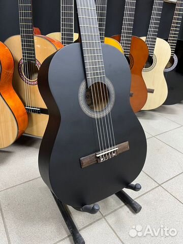 Классическая гитара Черная Матовая Новая