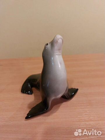 Статуэтка Тюлень фарфор СССР лфз в/с 1970г винтаж