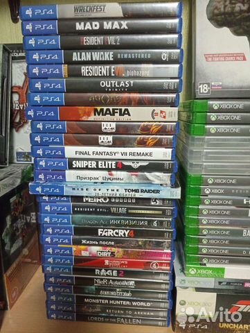 Диски для Sony PlayStation 4 разные