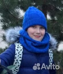 Комплект для девочки - шапка и снуд