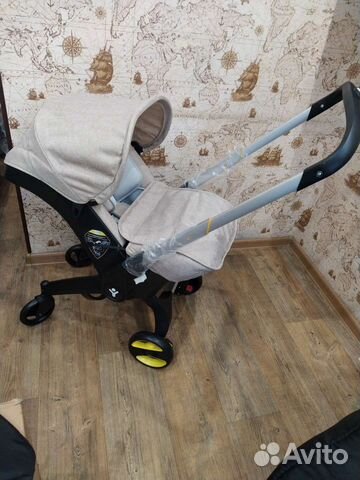 Коляска автолюлька foofoo новая (бежевый)