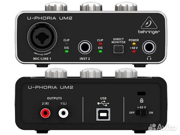 Внешняя звуковая карта behringer um2