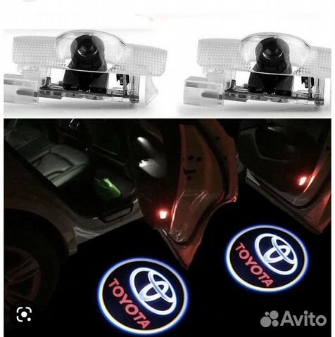 Подсветка дверей с логотипом Toyota (2шт)