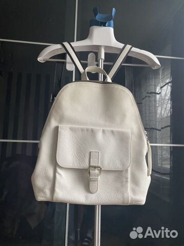 Рюкзак Эконика натуральная кожа белый