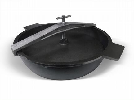 Сковорода для цыпленка табака с прессом и винтом