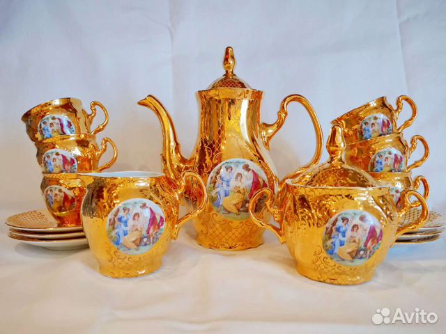 Фарфоровый кофейный сервиз Чехословакия