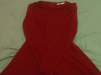 Бархатное платье красное