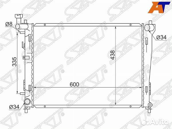 Радиатор hyundai elantra, hyundai elantra IV 06-10