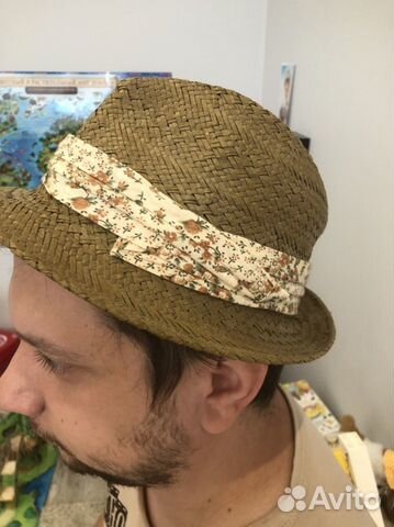 Шляпа плетённая мужская