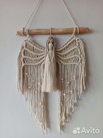 Макраме панно ангел