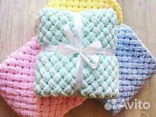 Плед вязаный