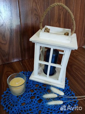 Декоративный фонарь подсвечник из дерева