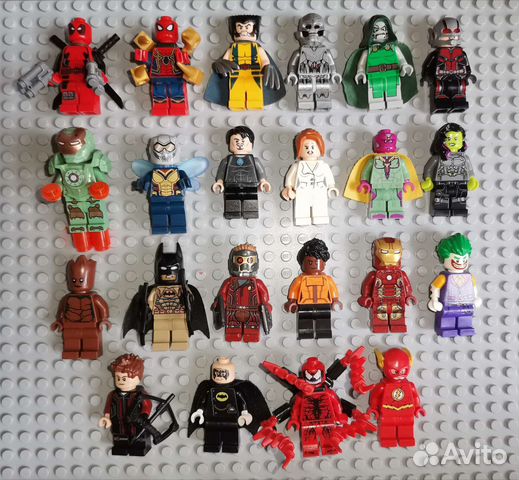 Lego минифигурки Marvel Super Heroes и DC
