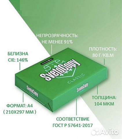 Бумага Svetocopy А4 500 шт новая