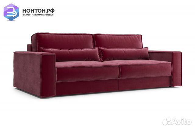 Диван тик-так Сохо 3-х местный бордовый