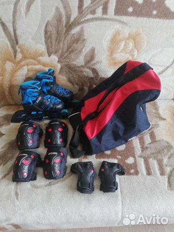 Детские ролики раздвижные и защита