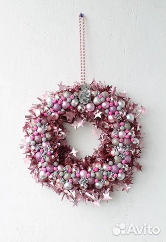 Новогодний венок ручной работы