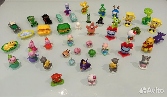 Набор фигурок из шоколадных яиц 44 шт