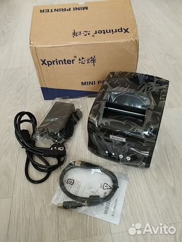 Термопринтер xprinter xp 365b новый и этикетки