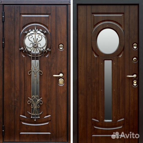 Дверь металлическая уличная со стеклом