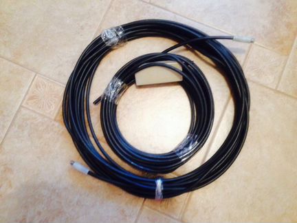 Антенный кабель медный.Разьем резьбовой на кабель