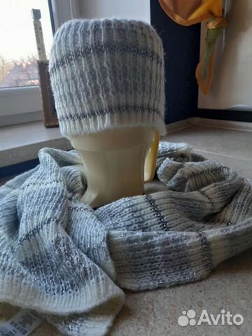 Комплект шапка, шарф новые