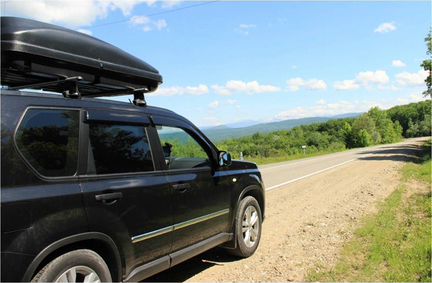 Автобокс на крышу Ветлан 460 л на Kia Carens