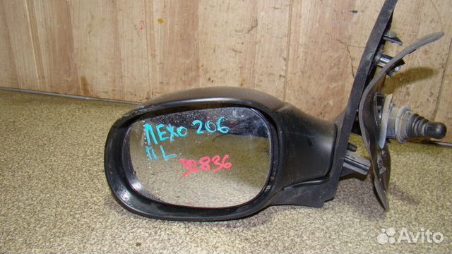 Зеркало левое механическое Peugeot 206