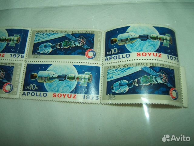 Марки космос Apollo-Soyuz 1975 и др