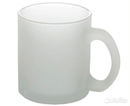 Кружка для сублимации, стеклянная матовая прямая