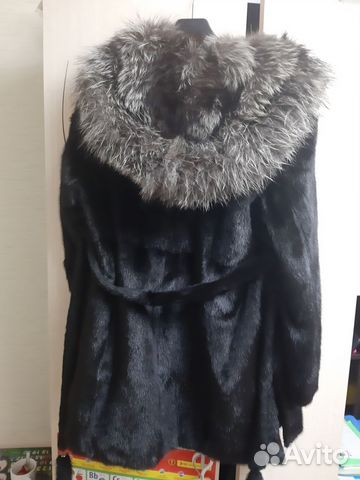 Шуба норковая с капюшоном 46-50