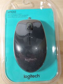 Проводная компьютерная мышь logitech M100 (новая)