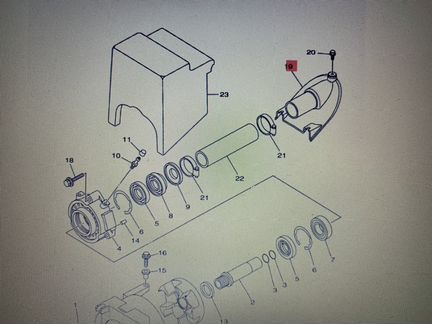 Кожух вала импеллера гидроцикл Ямаха 1100 1800