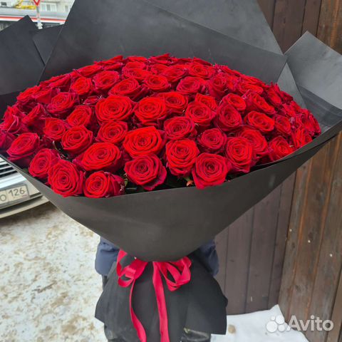 Букет гигант высокие розы 25 51 101 роза крупные