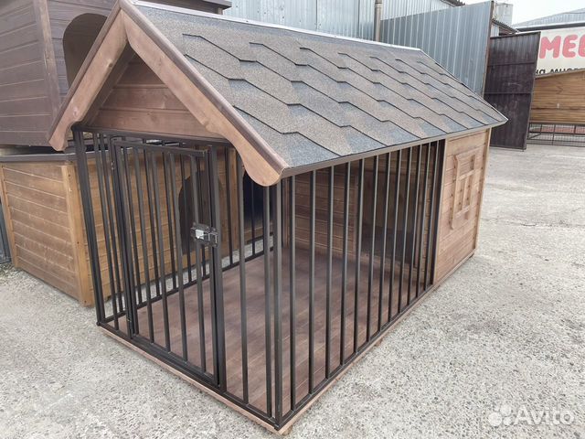 Вольер для собак с будкой