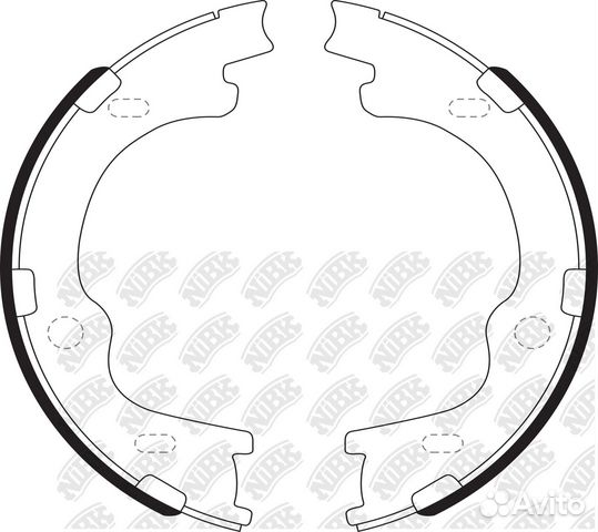 Колодки тормозные барабанные KIA sportage 2.0 2010