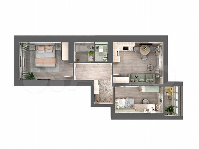 3-к. квартира, 56,6 м², 25/27 эт.