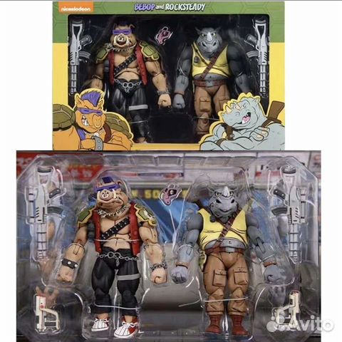 Черепашка-ниндзя рокстеди и бибоп Neca